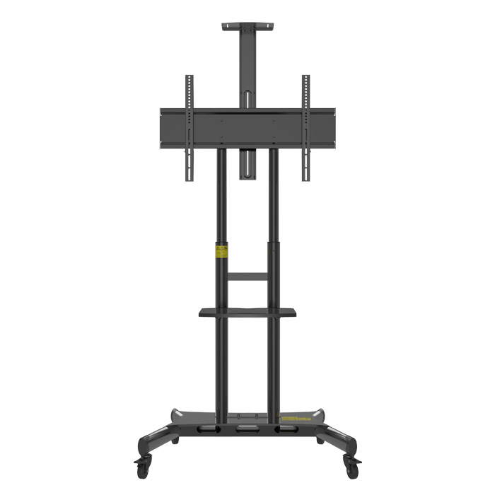 Extra Large-sized TV Cart Black Shelf for TV Size Up to 85"